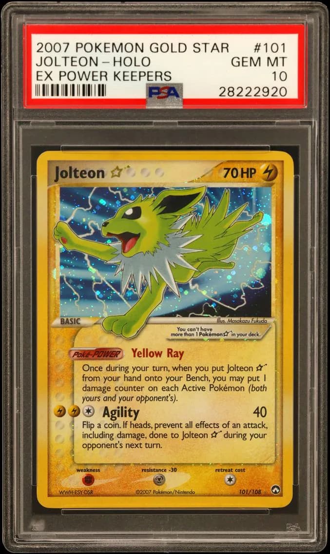 Jolteon-Holo Gold Star, PSA 10