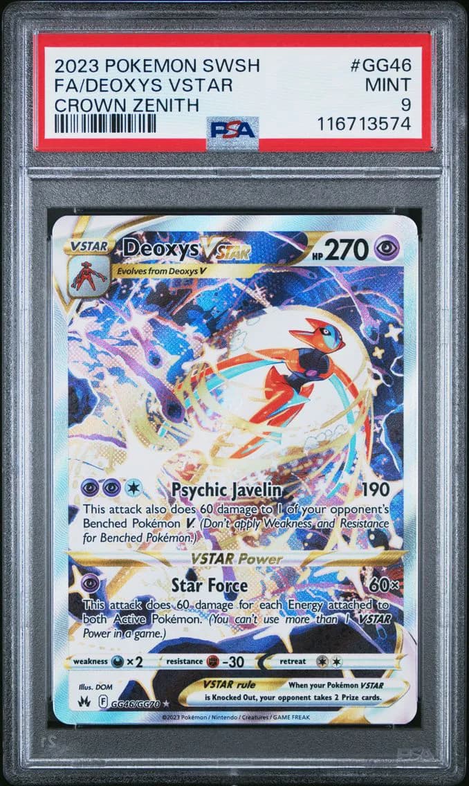 Full Art/Deoxys Vstar, PSA 9