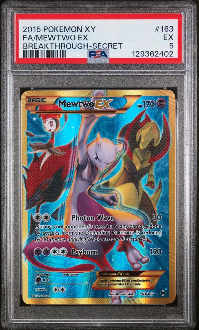 Full Art/Mewtwo EX, PSA 5