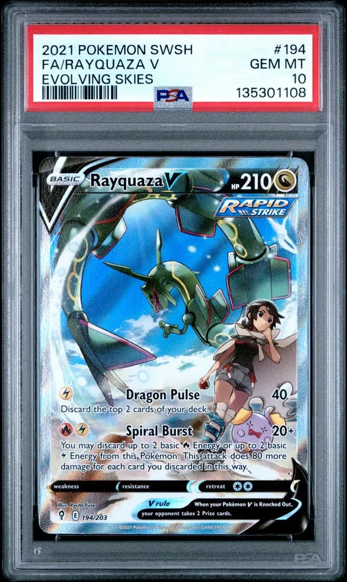 Full Art/Rayquaza V, PSA 10