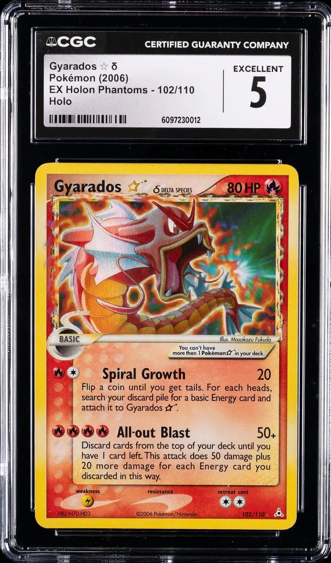Gyarados-Holo Gold Star, CGC 5