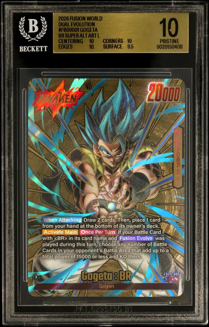 Gogeta : BR SUPER ALT ART L BGS 10 Dragon Ball Super Card Game Fusion World -DUAL EVOLUTION-, BGS Pristine 10