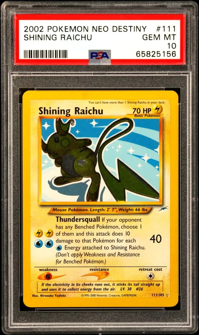 Shining Raichu, PSA 10
