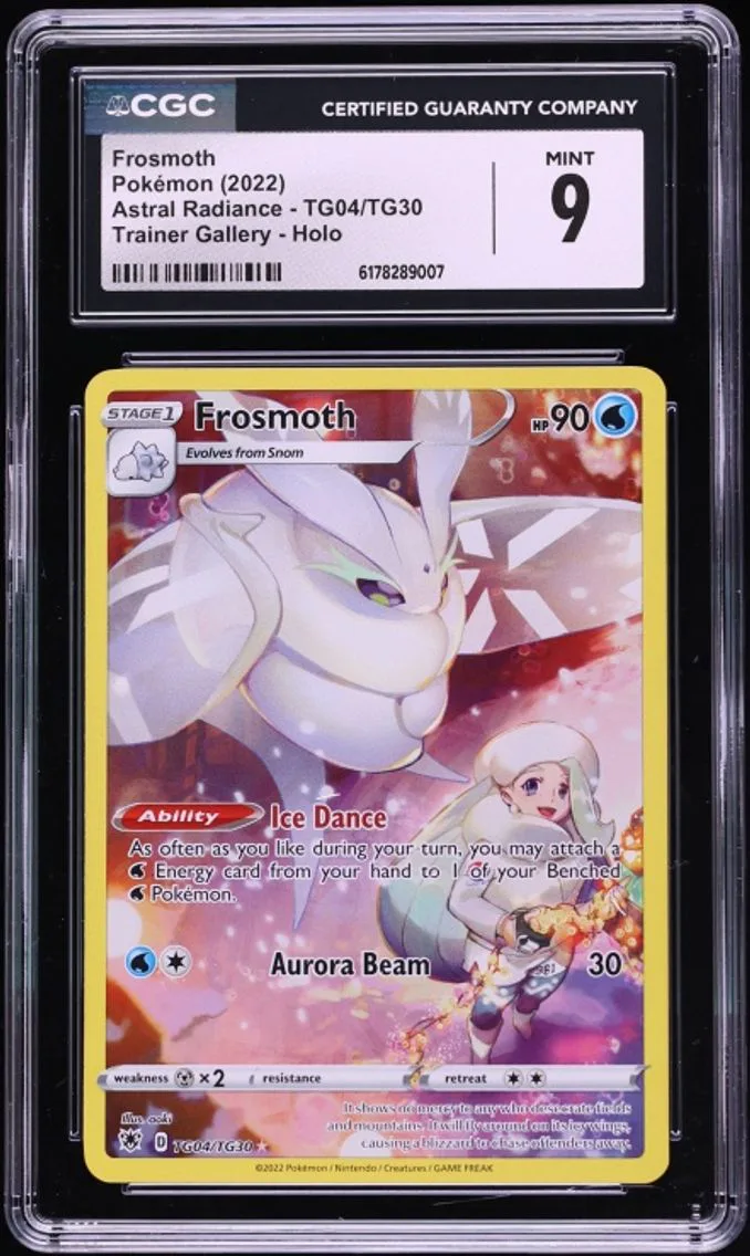 Pokemon Sword & Shield Astral Radiance Trainer Gallery CHR Frosmoth #TG04, CGC 9