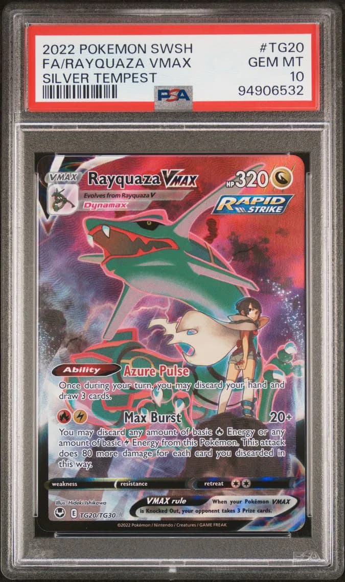 Full Art/Rayquaza Vmax, PSA 10