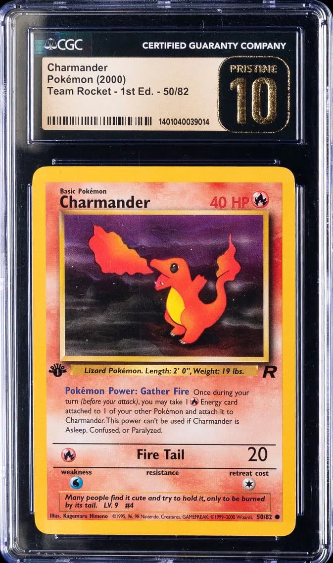 Charmander 1st Edition, CGC Pristine 10