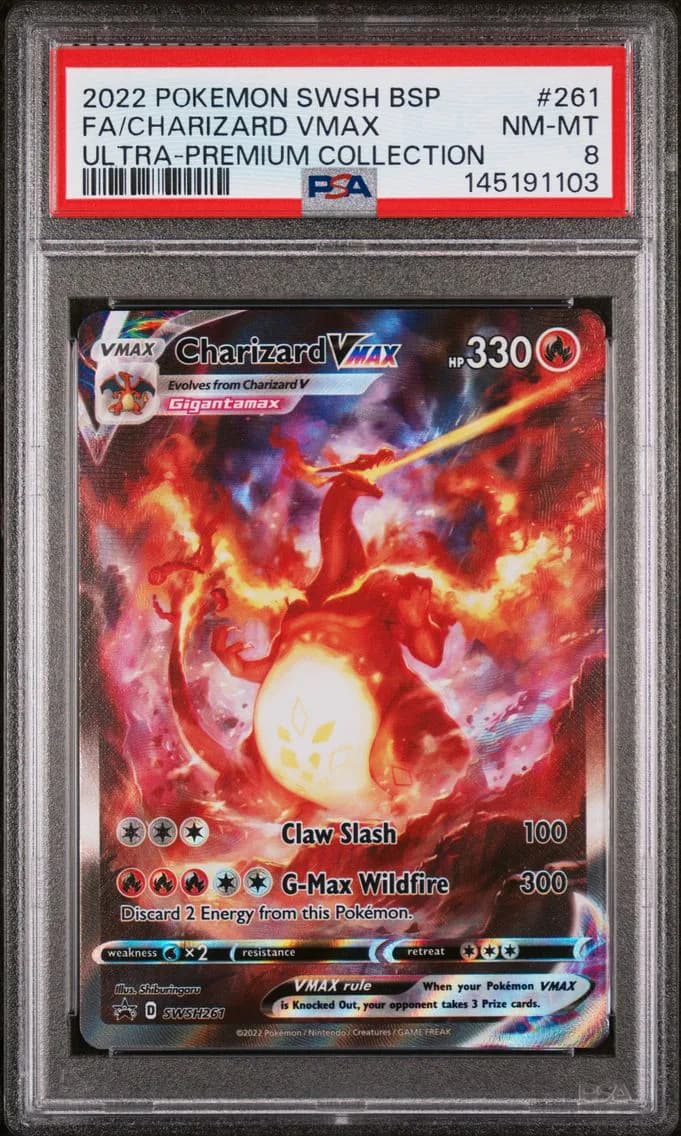 Full Art/Charizard Vmax, PSA 8