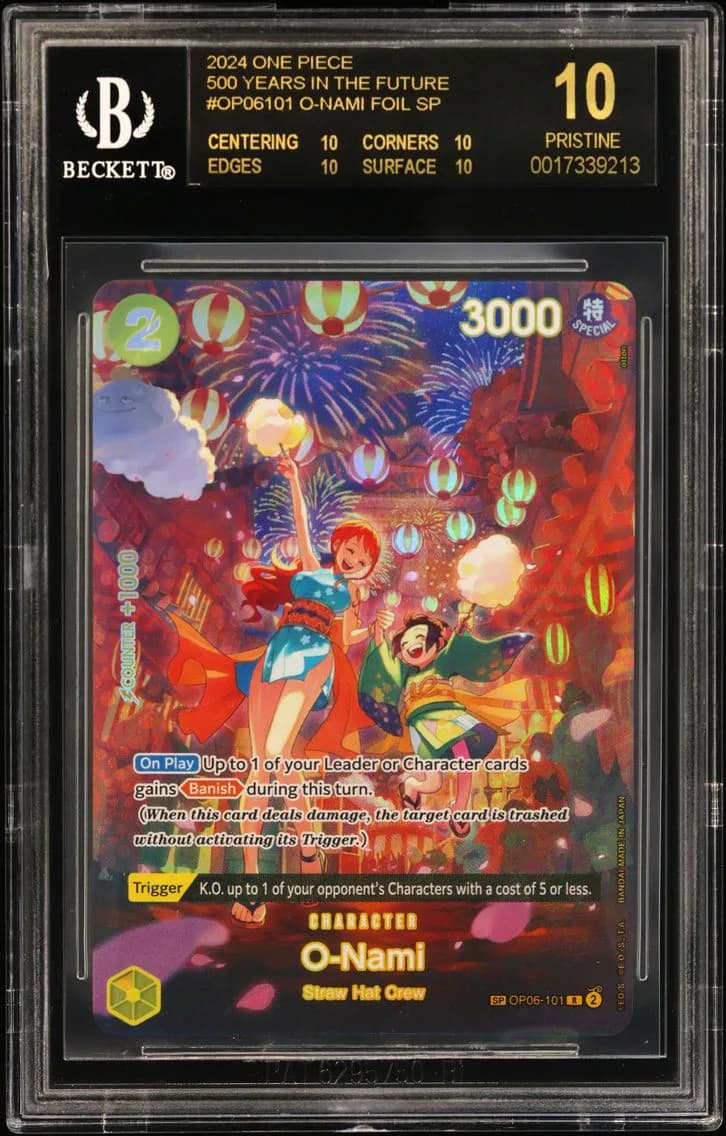O-Nami SP BGS 10 One Piece Card Game 500 Years in the Future, BGS 10