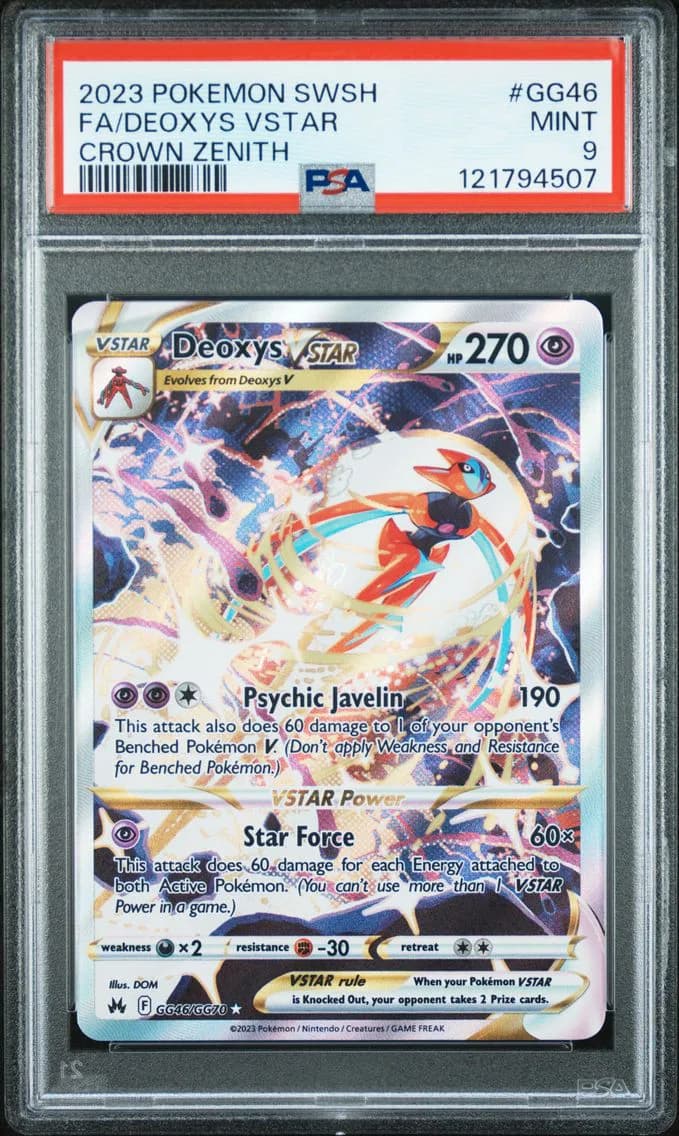 Full Art/Deoxys Vstar, PSA 9