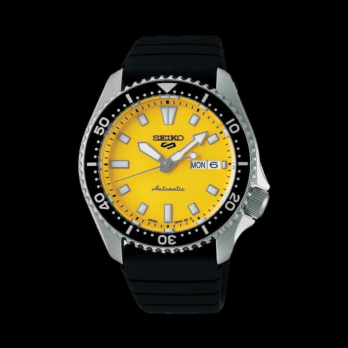Seiko 5 SKX 42.5mm - Yellow on Rubber Strap, TEDDY BALDASSARRE 10