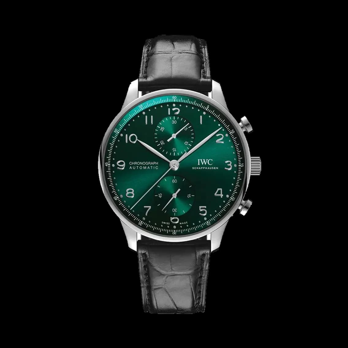 IWC Portugieser Chronograph 41mm - Green on Leather Strap, TEDDY BALDASSARRE 10