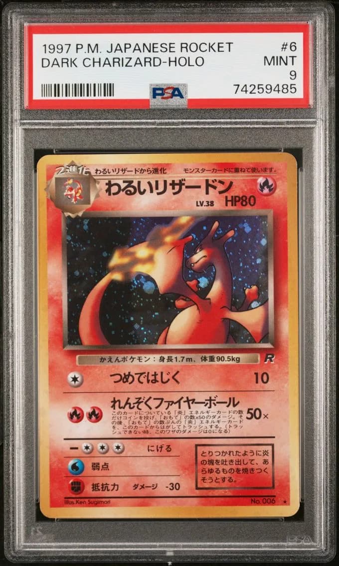 Dark Charizard-Holo, PSA 9