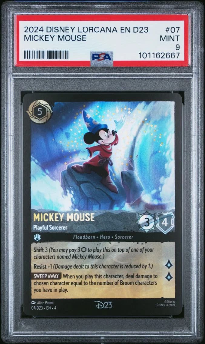 Mickey Mouse - Playful Sorcerer, PSA 9