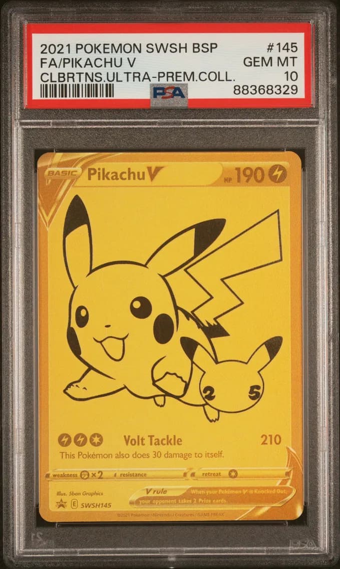 Full Art/Pikachu V, PSA 10