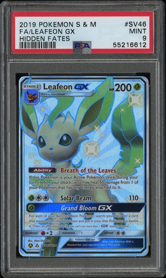 Full Art/Leafeon GX, PSA 9