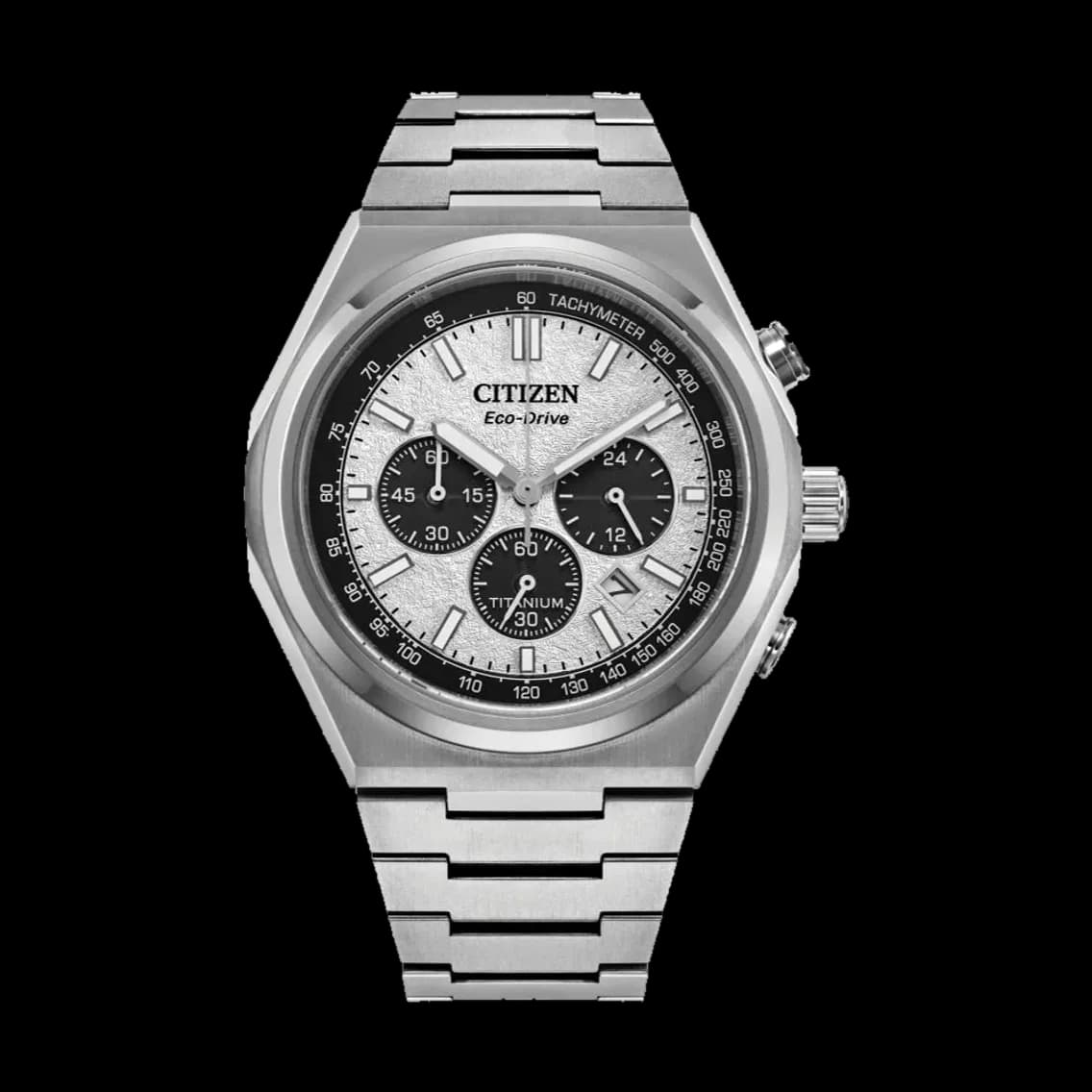 Citizen Zenshin Chrono Super Titanium 42.4mm - Silver on Bracelet, TEDDY BALDASSARRE 10