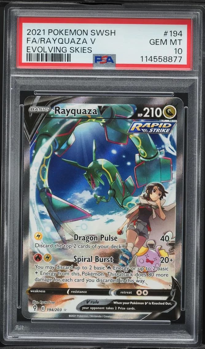 Full Art/Rayquaza V, PSA 10