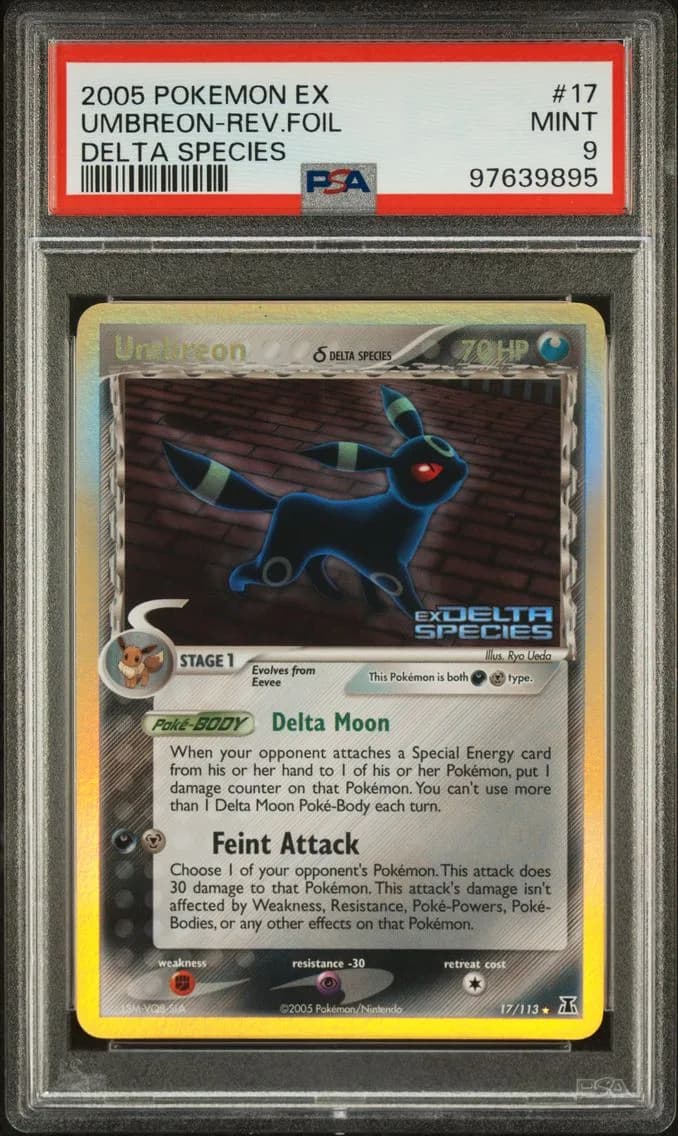 Umbreon-Reverse Foil, PSA 9