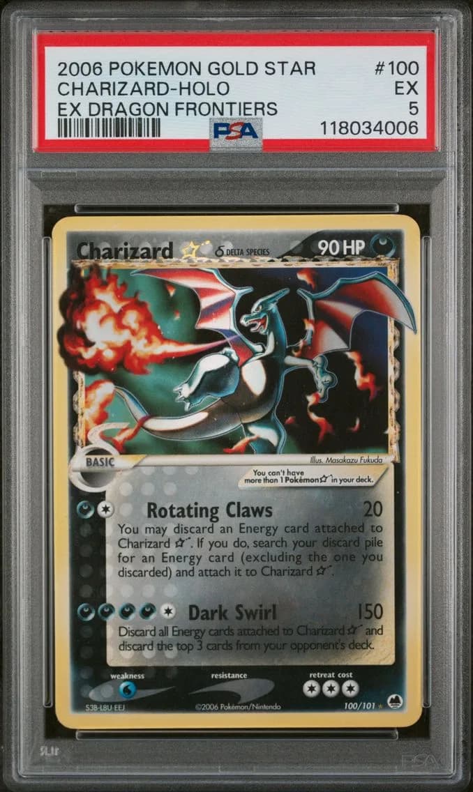 Charizard-Holo Gold Star, PSA 5