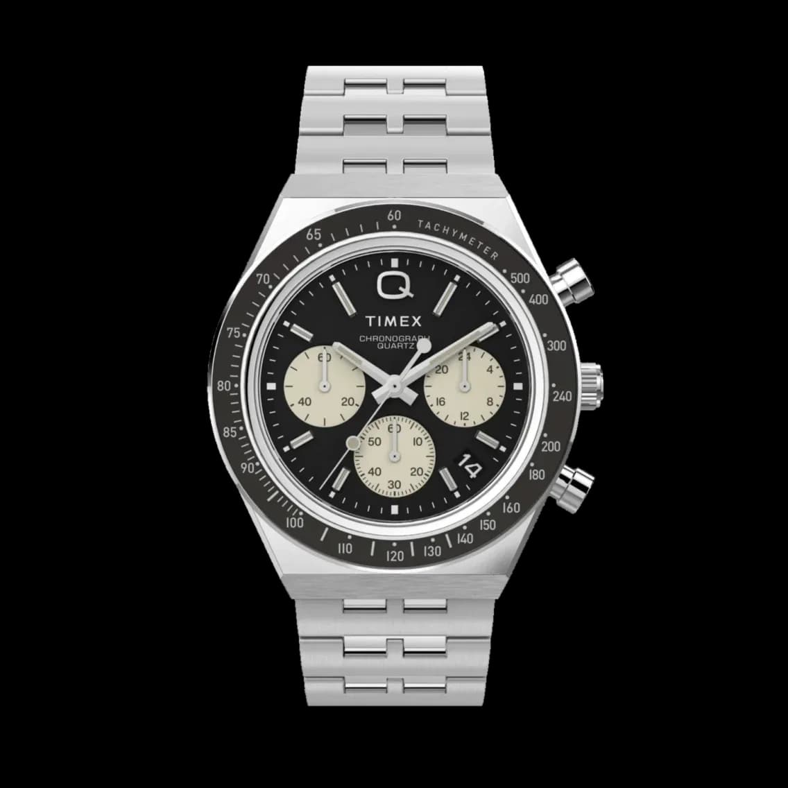 Timex Q Timex Chronograph 40mm - Black on Bracelet, TEDDY BALDASSARRE 10