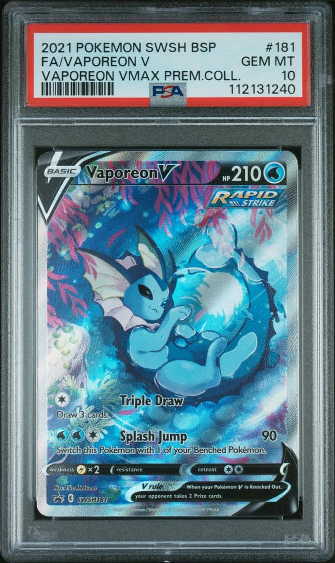 Full Art/Vaporeon V, PSA 10
