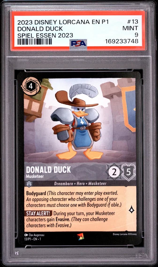 Donald Duck - Musketeer, PSA 9