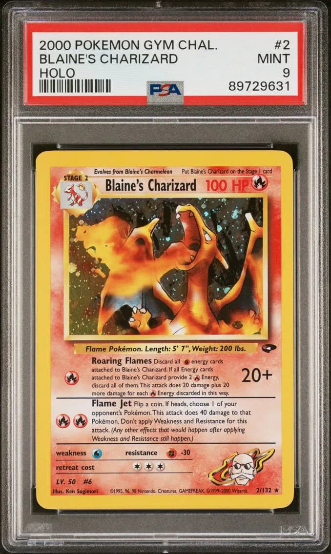 Blaine's Charizard, PSA 9