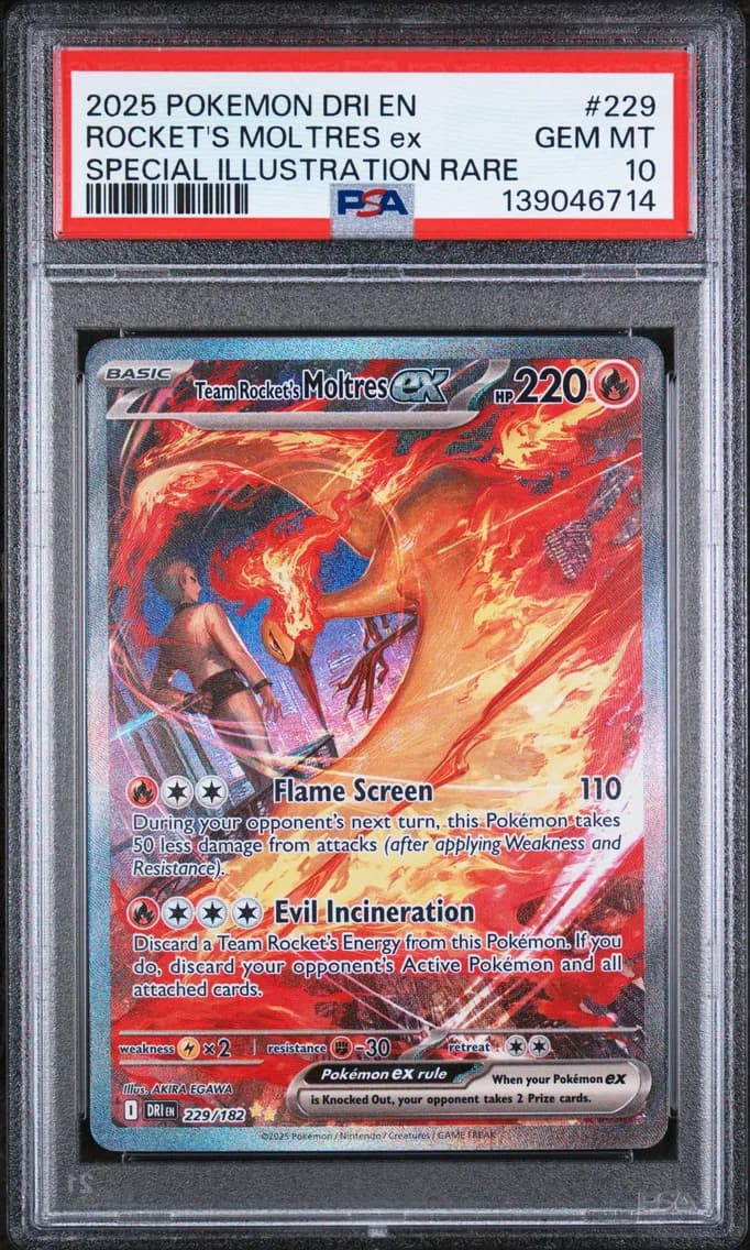 Team Rocket's Moltres EX, PSA 10