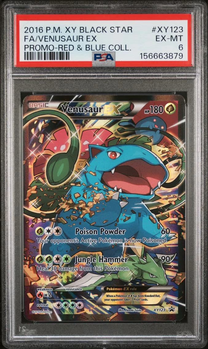 Full Art/Venusaur EX, PSA 6