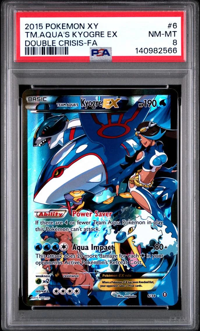 Full Art/Team Aqua's Kyogre EX, PSA 8