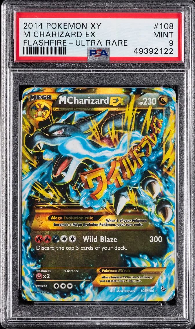 M Charizard EX, PSA 9