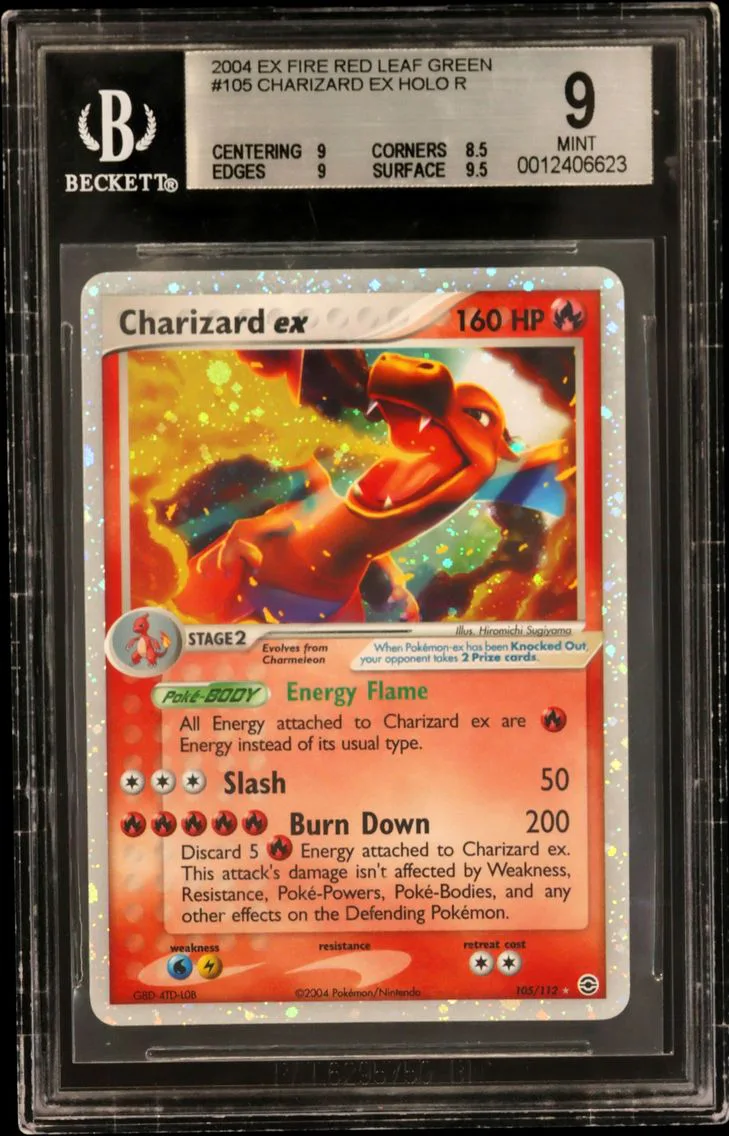 Charizard EX HOLO R BGS 9 EX FireRed and LeafGreen, BGS 9