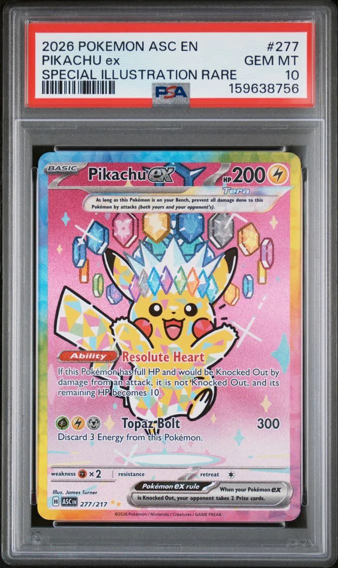 Pikachu EX, PSA 10