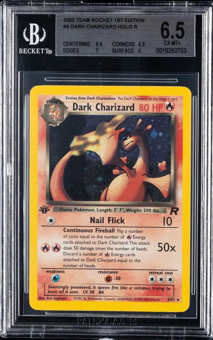 Dark Charizard-Holo 1st Edition BGS 6.5 Rocket Pokemon, BGS 6.5