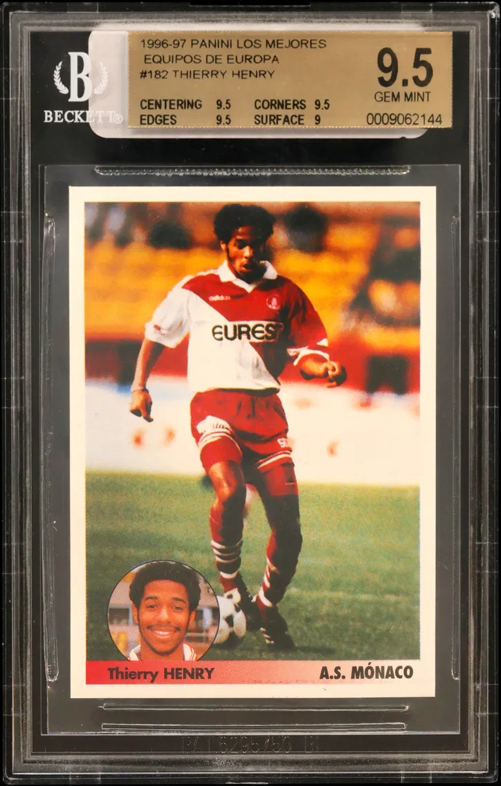 Thierry Henry BGS 9.5 Panini Los Mejores Equipos de Europa, BGS 9.5
