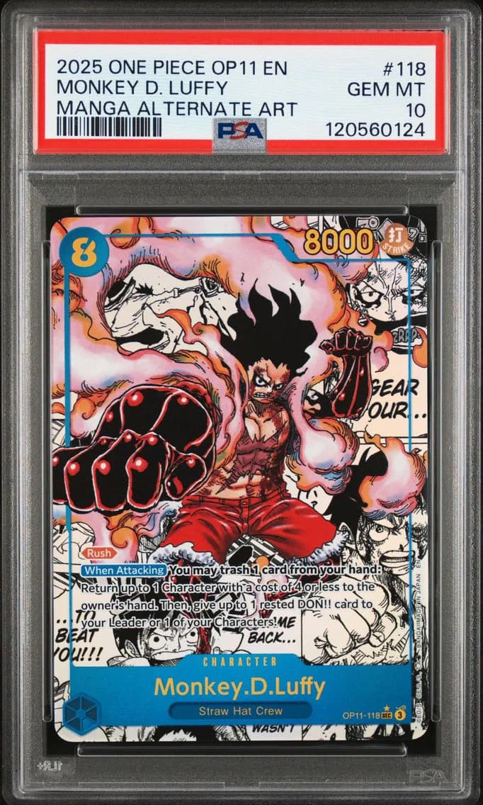 Monkey D. Luffy Manga Alternate Art, PSA 10