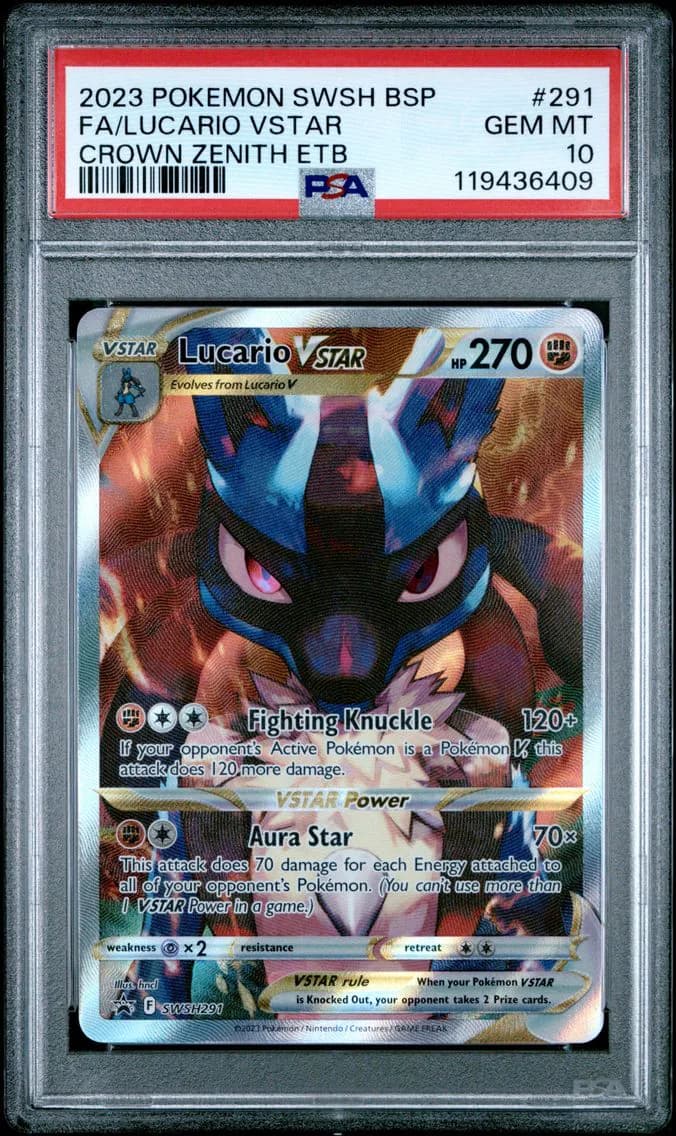 Full Art/Lucario Vstar, PSA 10