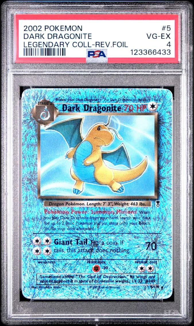 Dark Dragonite-Reverse Foil, PSA 4