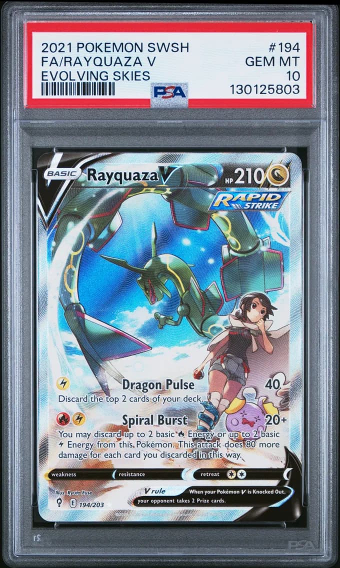 Full Art/Rayquaza V, PSA 10