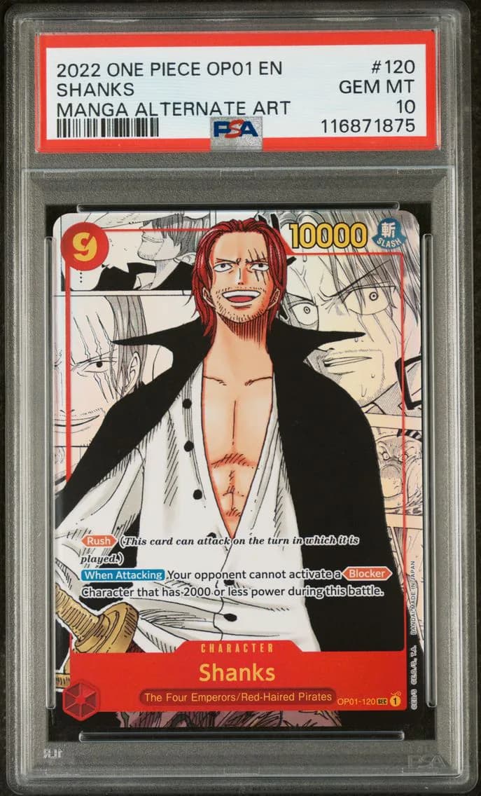 Shanks Manga Alternate Art, PSA 10