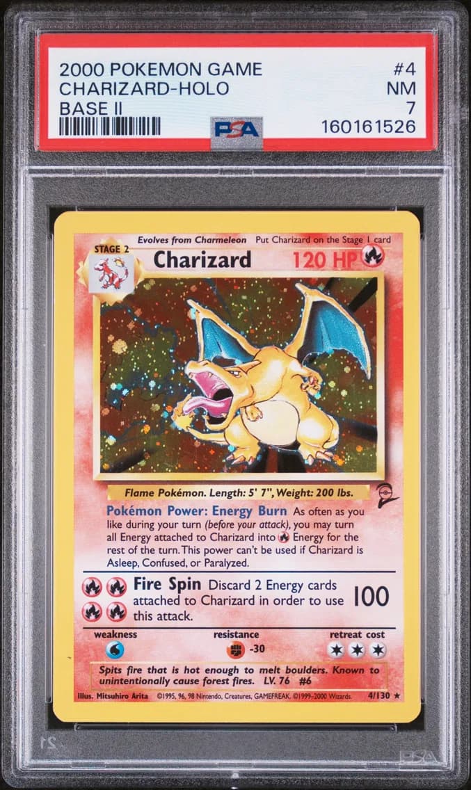 CHARIZARD-HOLO, PSA 7
