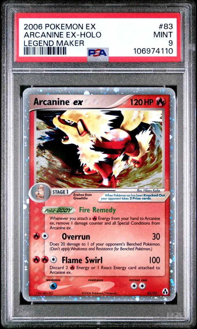 Arcanine EX-Holo, PSA 9