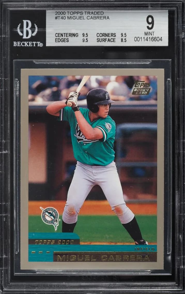 Topps Traded Miguel Cabrera ROOKIE #T40, BGS 9