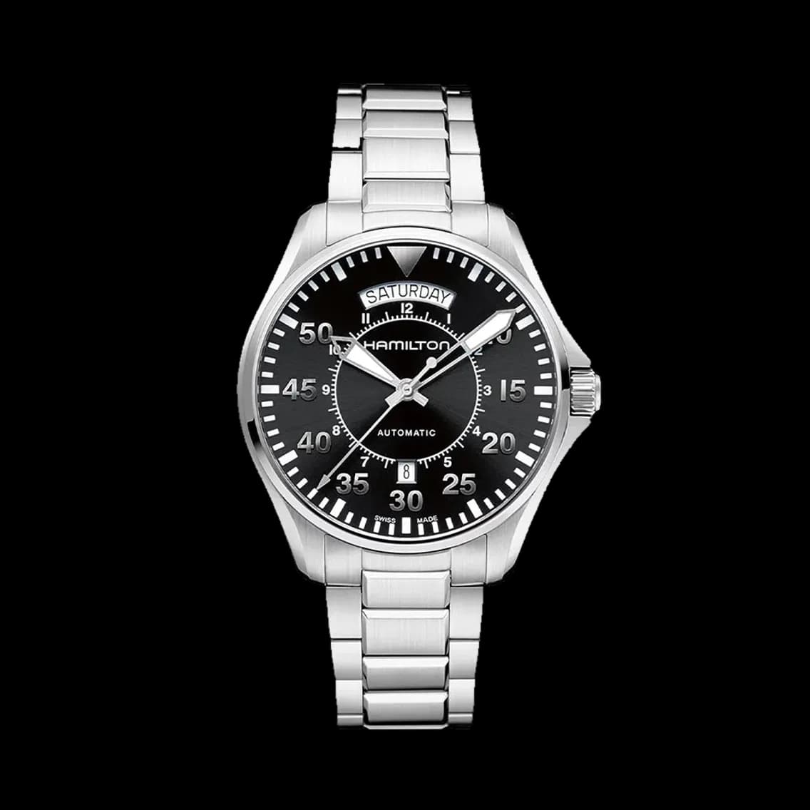 Hamilton Khaki Aviation Pilot Day Date Auto 42mm - Black on Bracelet, TEDDY BALDASSARRE 10