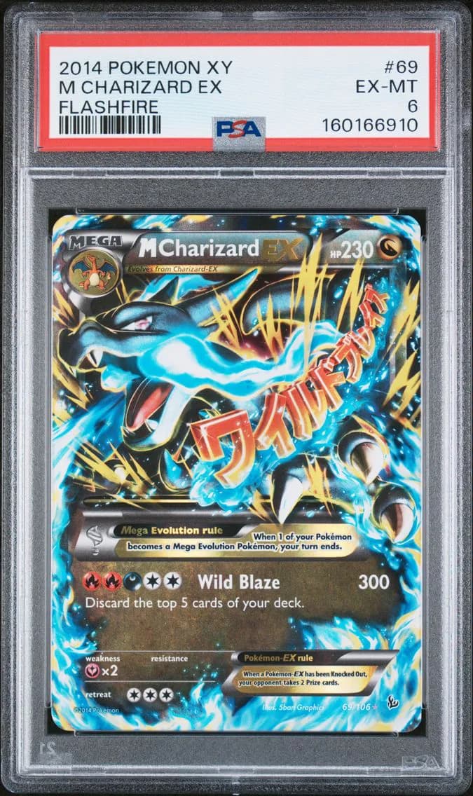 M Charizard EX, PSA 6