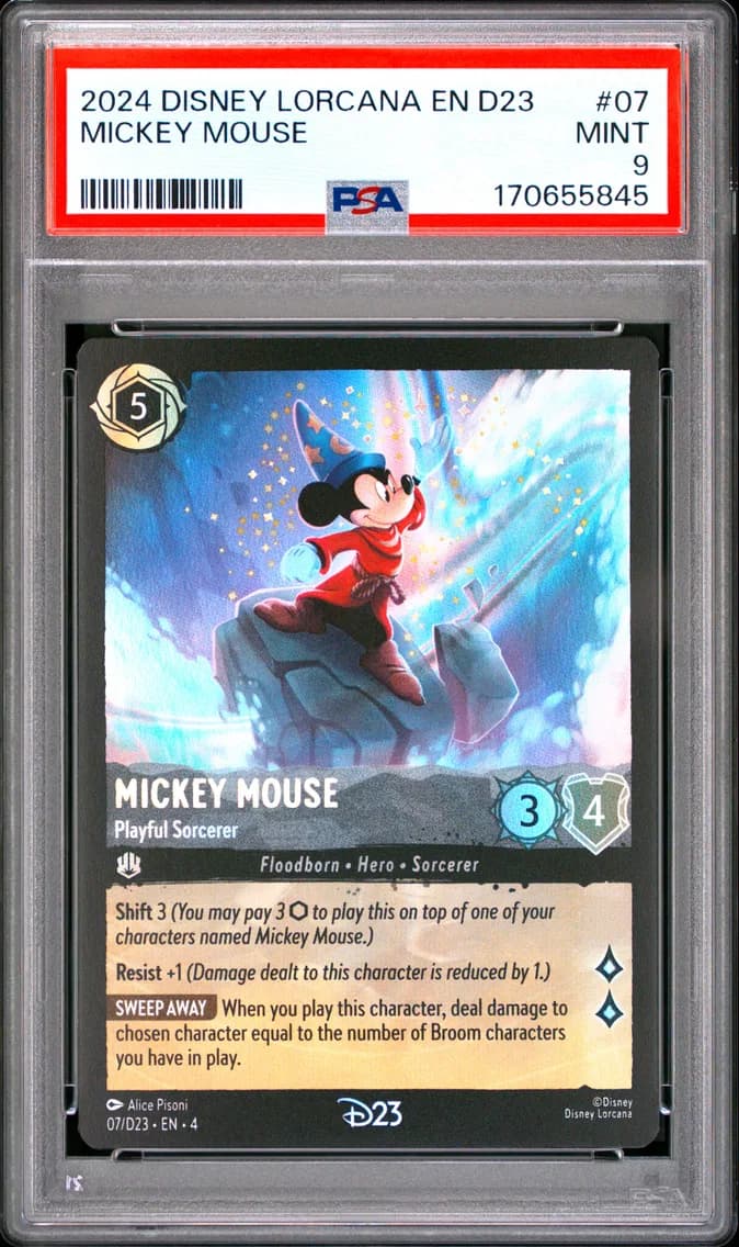 Mickey Mouse - Playful Sorcerer, PSA 9