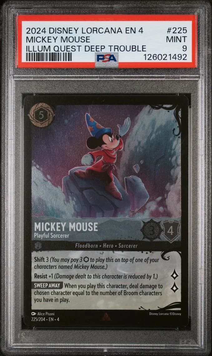Mickey Mouse - Playful Sorcerer, PSA 9