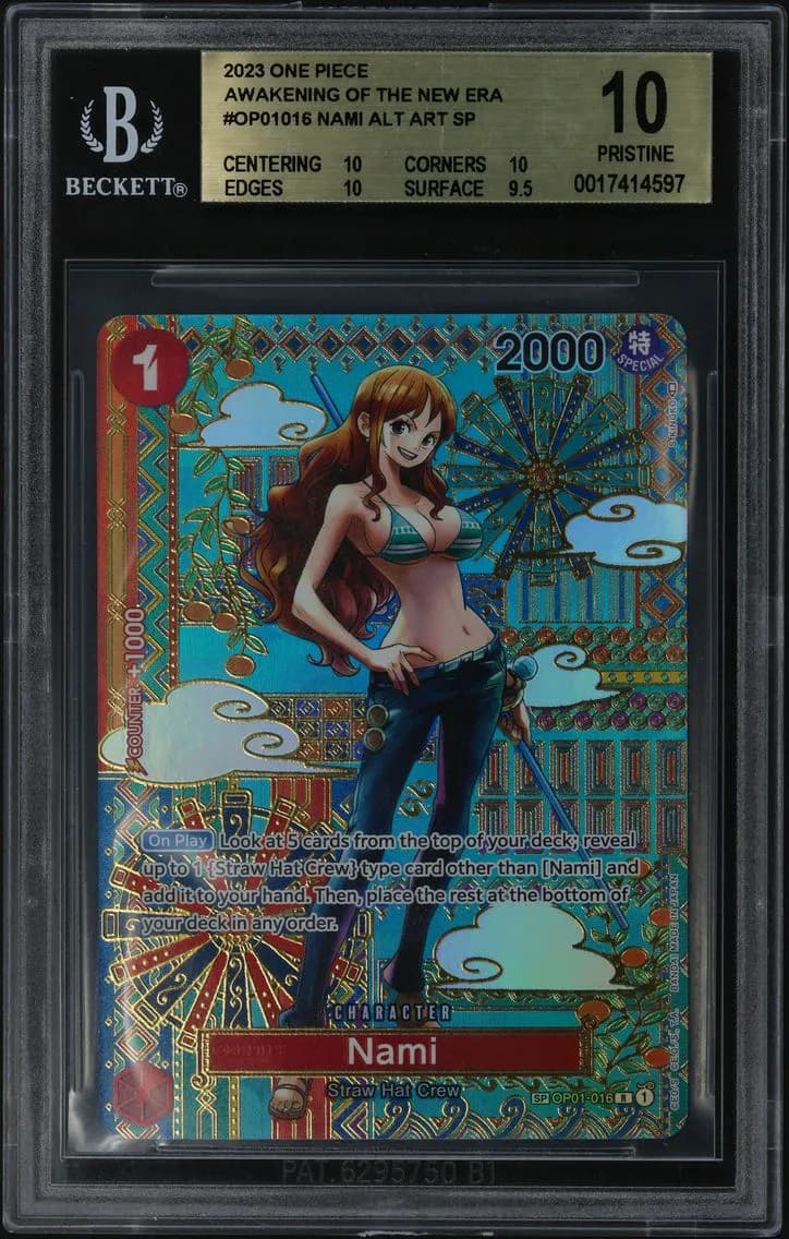 Nami ALT ART SP BGS 10 One Piece Card Game Awakening of the New Era, BGS 10
