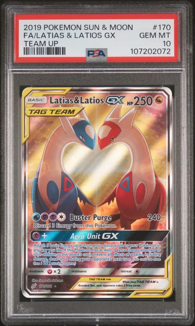 Full Art/Latias & Latios GX, PSA 10
