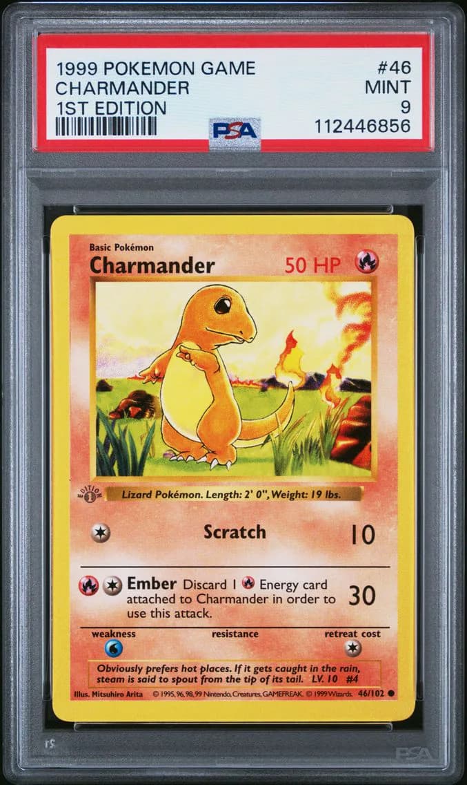 Charmander 1st Edition, PSA 9